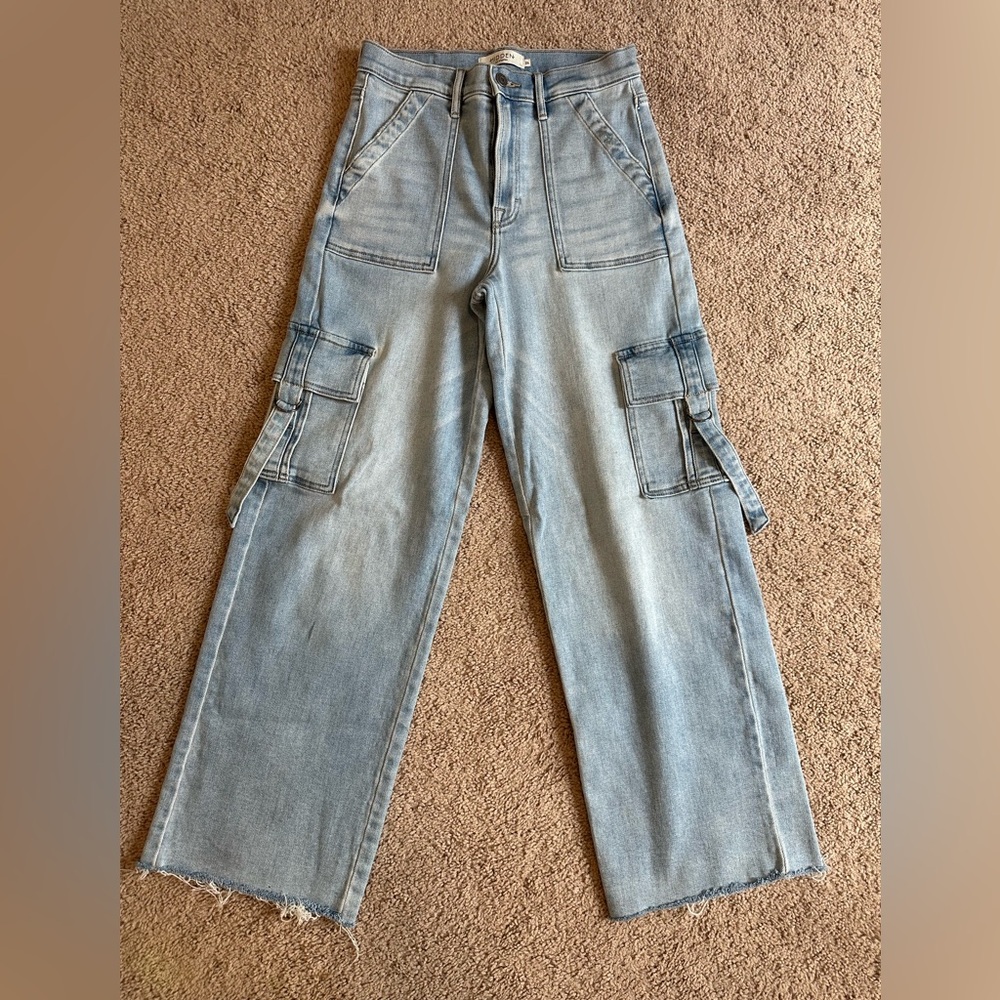 Wide Leg Light Blue Jeans